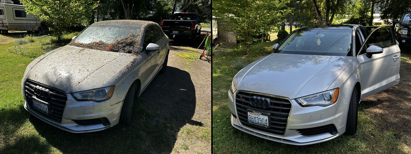 Professional exterior car detailing result by Owen's Auto Glow