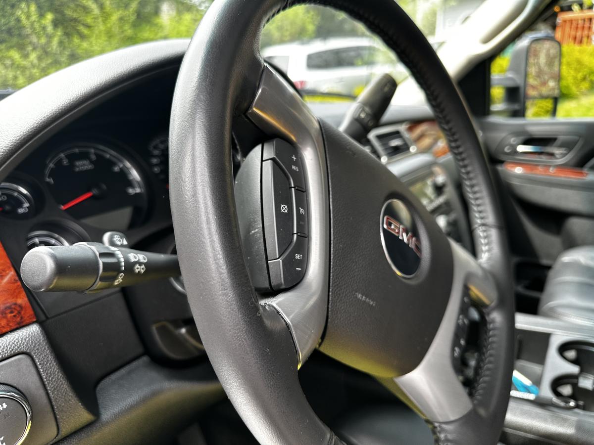 After detailing — clean GMC steering wheel